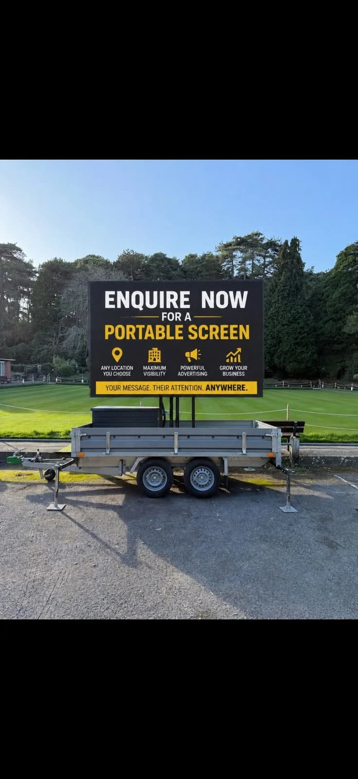 Mobile LED screen trailer ready for hire